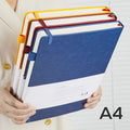 A4 Hardcover Notebook 320 Pages – Large College Ruled Leather Journal for Women Men, 100GSM Thick Paper 8.5x11 Lined Notebook for Work School Study Writing Business, 6 Colors