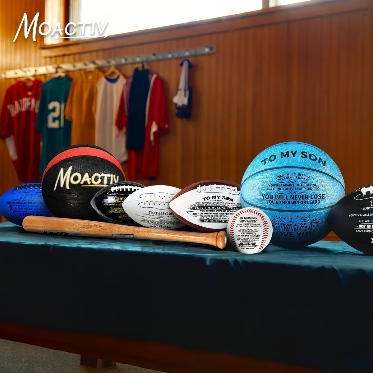 Engraved Basketball for Grandson & Son – Personalized Inspirational Size 7 Basketball with Pump, Motivational Gift for Birthday Christmas Anniversary, Blue Red Gold Black