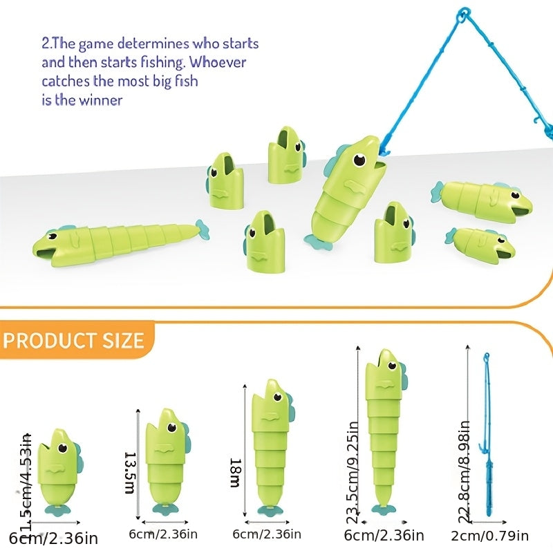 5pcs Telescopic Fishing Battle Tabletop Game Fun Family Fishing Game for Kids Adults Trains Hand-Eye Coordination Reaction Speed & Concentration Indoor Party Game Birthday Gift