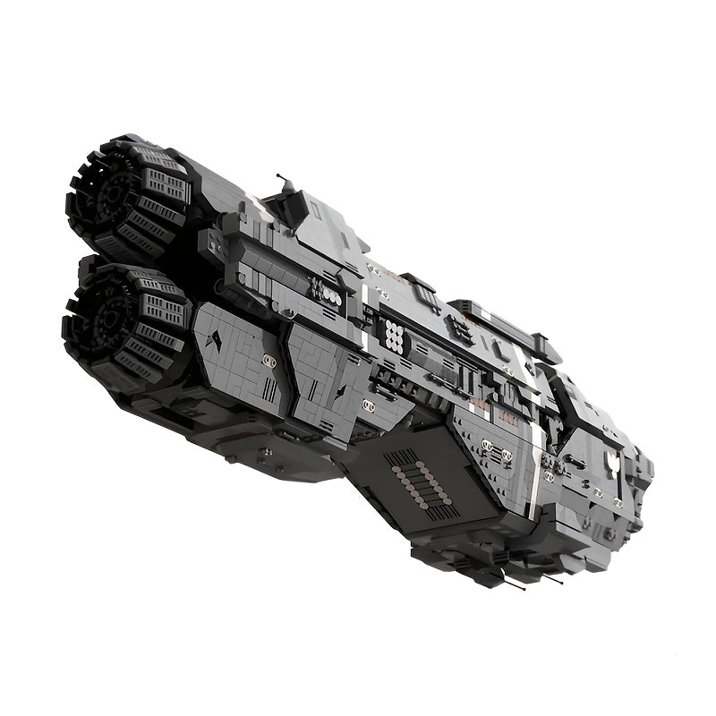 6595 Pieces MOC Sci-Fi Heavy Cruiser UNSC Warship Building Kit – Modular Micro Bricks Collectible Interstellar Vessel Model for Adults, Space Enthusiasts, Home Office Display Decor & Gift