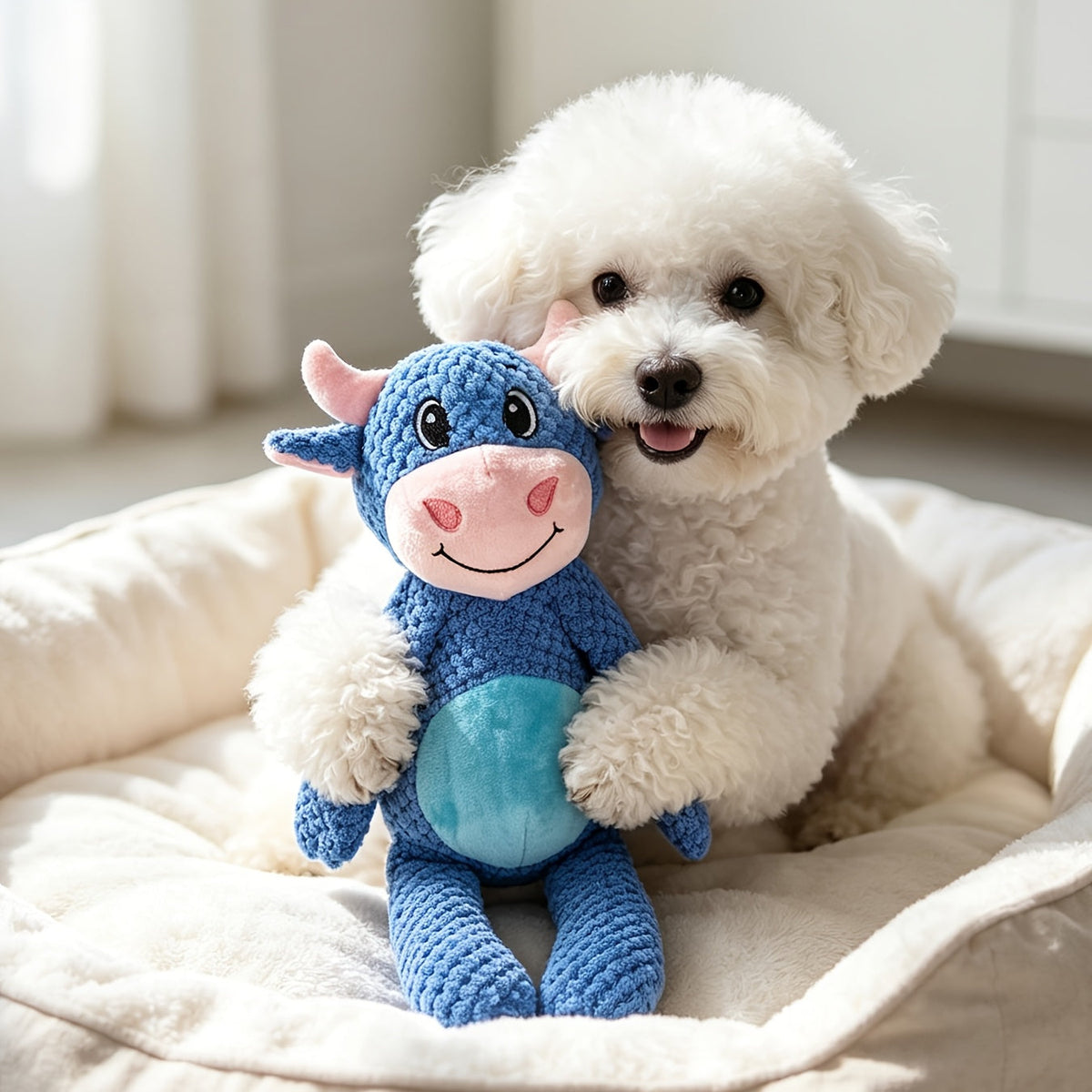 Extra-Large Plush Squeaky Dog Toy – Tear-Resistant Double-Layer Thickened Cartoon Stuffed Interactive Toy for Cats and Dogs, Durable Soft Chew Toy for Aggressive Chewers, Small Medium Large Breeds