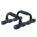 Ergonomic Push-Up Bars Non-Slip 300 Lbs Textured Foam Grips Portable Strength Training Push Up Stands for Home Gym Workout Wrist Support Easy Assembly Fitness Gift Blue Red Green