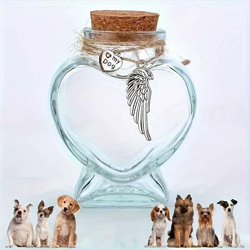 Pet Memorial Hair Bottle Keepsake – Decorative Remembrance Box for Dog & Cat Fur, Heartfelt Pet Loss Gift & Memory Keepsake for Beloved Pets