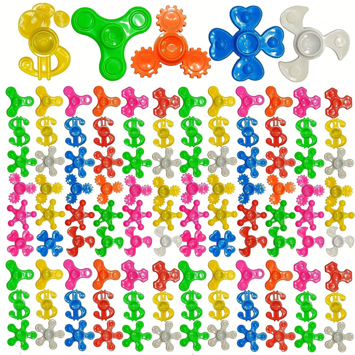 30-Pack Mini Fidget Spinners Bulk Party Favors, Random Color Multicolor Finger Spinner Toys for Kids, Classroom Rewards Goodie Bag Fillers, Birthday Halloween Christmas Gift