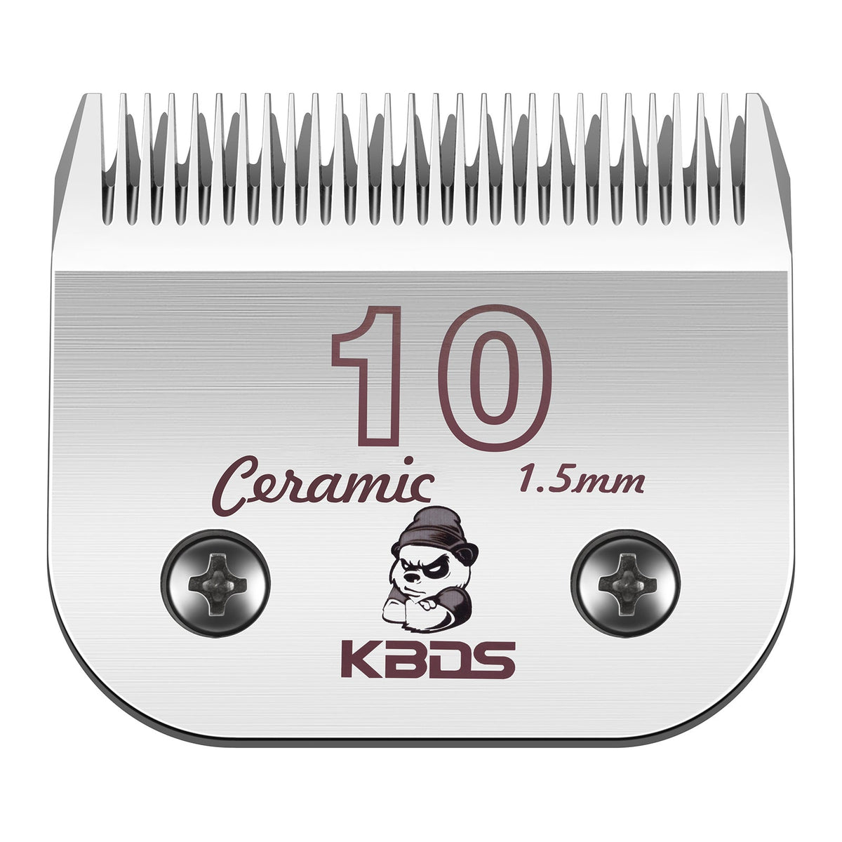 Detachable Ceramic Pet Clipper Blade #10 - High Carbon Steel, Compatible with Andis, Oster & A5 Clippers - Professional Dog Grooming Replacement Blade (1/16" / 1.5mm Cut)