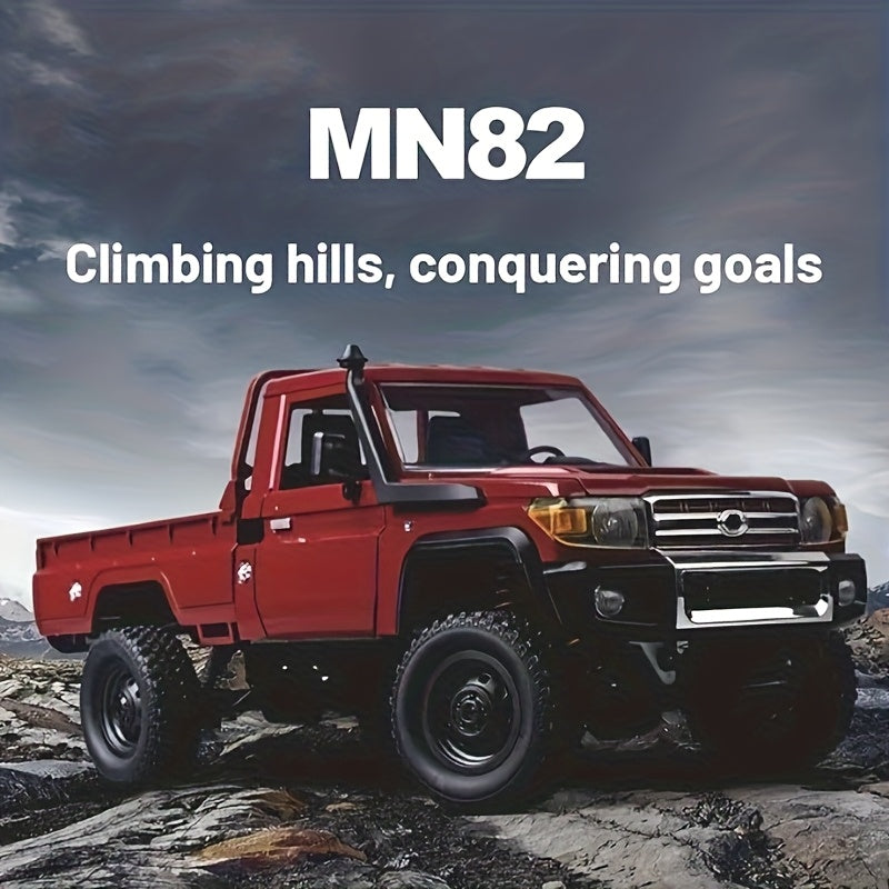 MN-82 1 12 Scale Off-Road RC Climbing Car 2.4GHz Four-Wheel Drive Dual Speed All Terrain Remote Control Truck Collectible Model Adults Kids Indoor Outdoor Gift