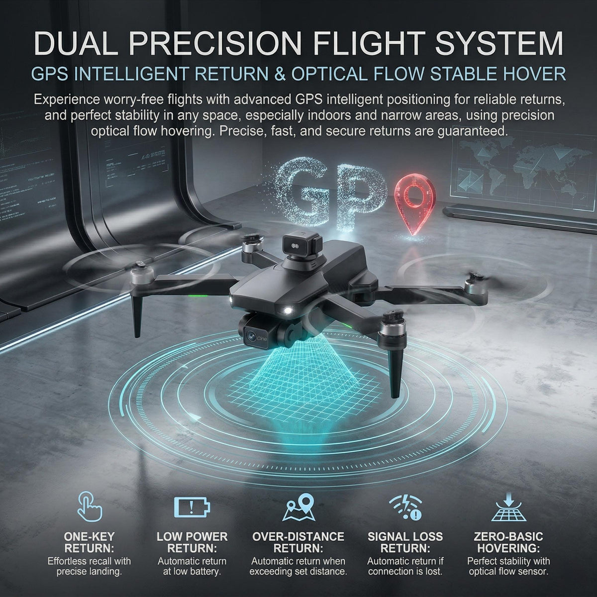 8K EIS Brushless Drone with 360° Obstacle Avoidance, 5G Dual-Mode Transmission, 50-Minute Battery, Screen Remote Control – Wind-Resistant GPS Quadcopter for Adults Aerial Photography
