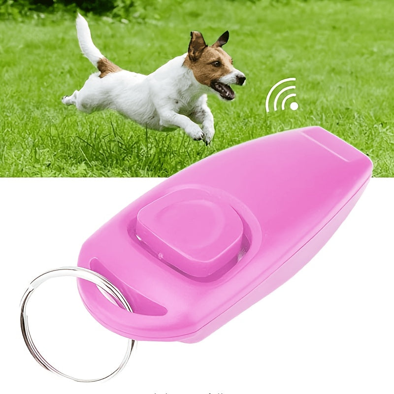 Dog Training Clicker 2 Pack - Professional Pet Clicker Trainer for Dogs Puppies and Cats, Positive Reinforcement Dog Obedience Training Tool with Wrist Strap, Pink and Red