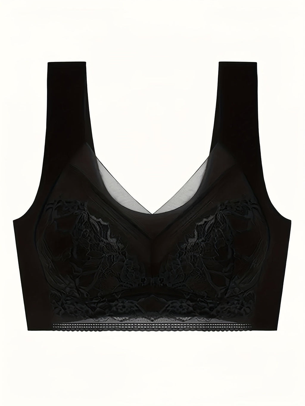 4 Pack Lace Ice Silk Bra Vest for Women – Traceless Gathered Support, Breathable Thin Style with Beautiful Back Design, Sizes S-XXL, 2 Multicolor Sets