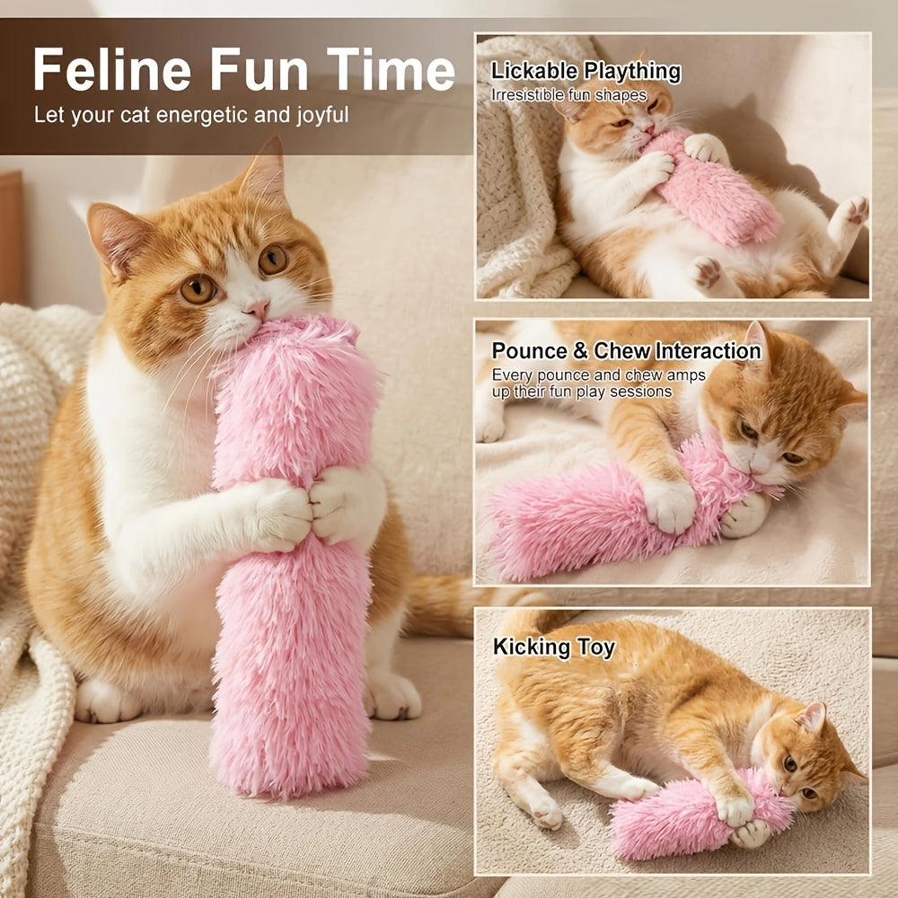 Interactive Cat Toys 5pcs Soft Crinkle Pillow Toy Set – Catnip-Style Stimulation, Crinkle Sound for Indoor Cats & Kittens – Plush Bite Kick Chew Toys for Cat Enrichment & Play