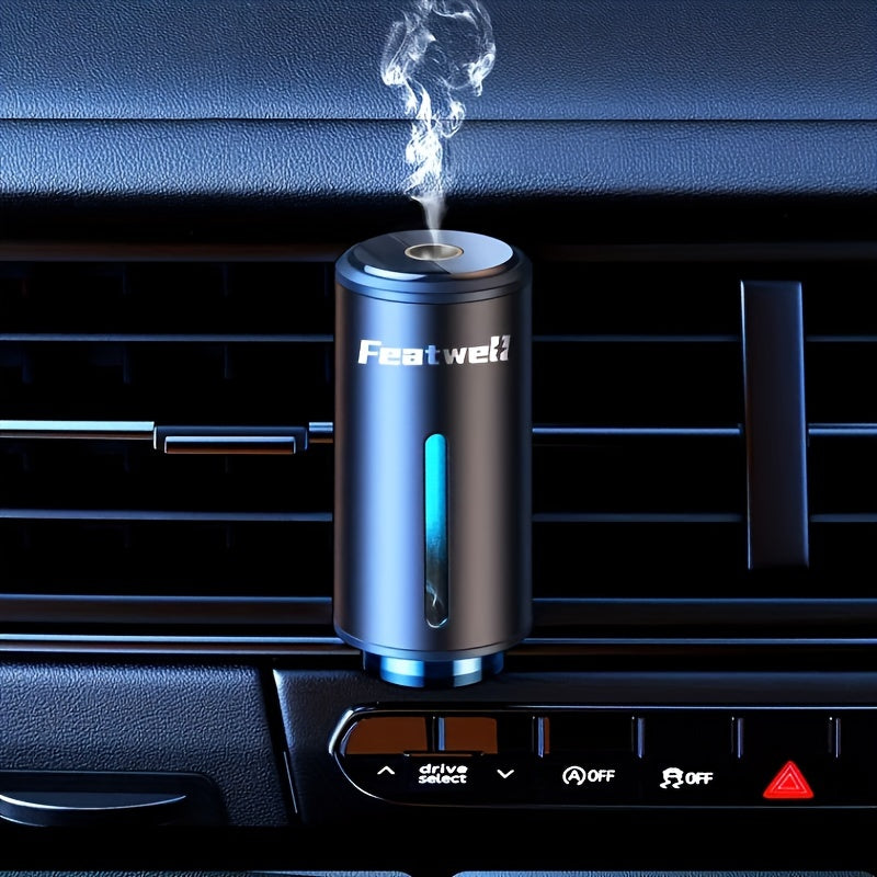 Car Essential Oil Diffuser Aromatherapy Air Freshener 3 Adjustable Mist Modes Smart Humidifier for Vehicle Dashboard – Fragrance Scent Diffuser Gift Red Grey