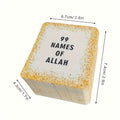 99 Names of Allah and Their Meanings – Islamic Gift Card Set, Beautiful Arabic Asmaul Husna Reference, Muslim Home Decor & Spiritual Learning Tool, Eid Ramadan Gift for Adults Teens Ages 18+