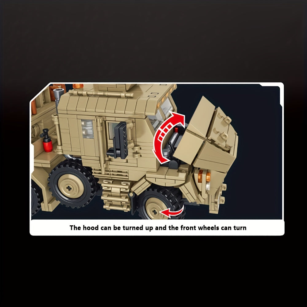 3482 Piece Military Tank Hauling Heavy Vehicle MOC Building Block Set - Armored Transport Truck Model Kit for Adults, Military Enthusiast Gift, Collection Display, Compatible Bricks
