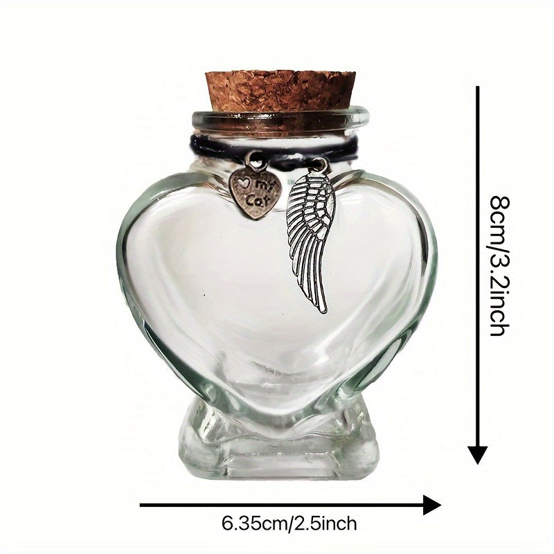 Pet Hair Memorial Keepsake Bottle – Dog Cat Fur Keepsake Urn, Small Pet Loss Sympathy Gift, Elegant Mini Urn to Preserve Pet Fur Lock of Hair Forever