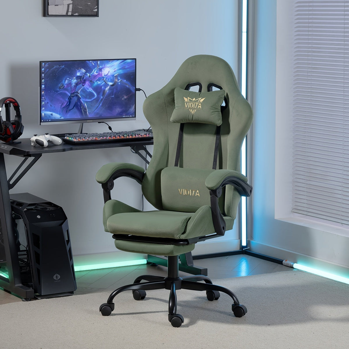 Ergonomic Gaming Chair Racing Style with Lumbar Support High Back Adjustable Office Chair for Adults Teens PC Computer Desk Chair Recliner