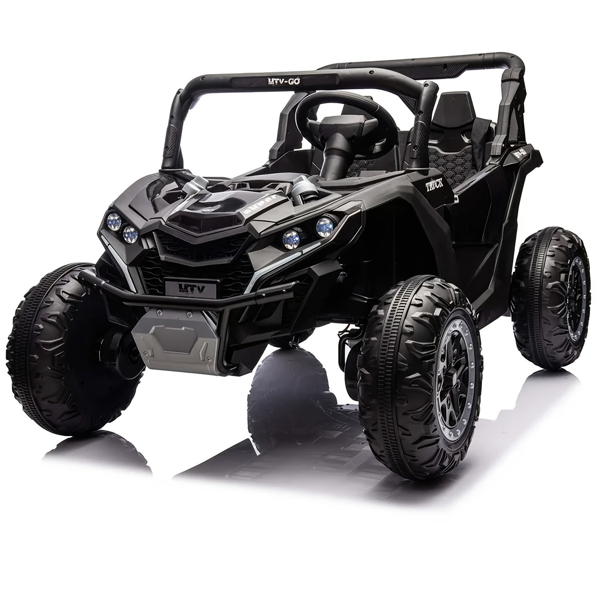 24V 2-Seater Kids Ride-On UTV with Parent Remote Control – 4WD Electric Off-Road Vehicle with 3 Speeds, LED Lights, Bluetooth Music & Suspension for Boys & Girls Ages 3-8