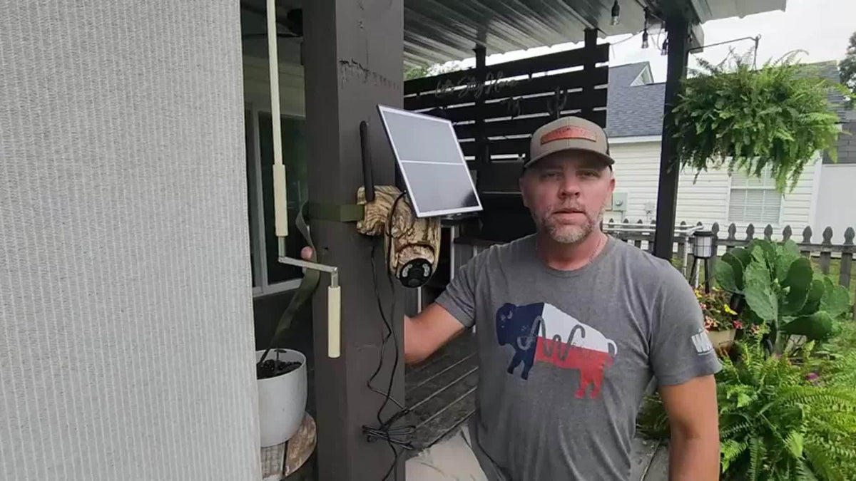 4G LTE Solar Security Camera Outdoor Wireless – No WiFi Needed, 4K Night Vision, 360° Live View, Two-Way Audio, Waterproof Trail Camera for Hunting, Farm, Ranch & Wildlife Monitoring