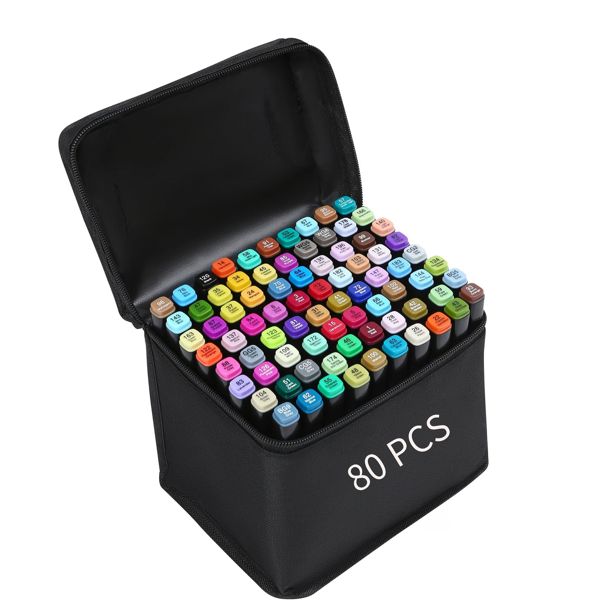 Dual Tip Art Markers Set 45 to 262 Colors with Stand Option – Artist Alcohol Markers for Adult Coloring Drawing Sketching Illustration Manga and Painting Supplies