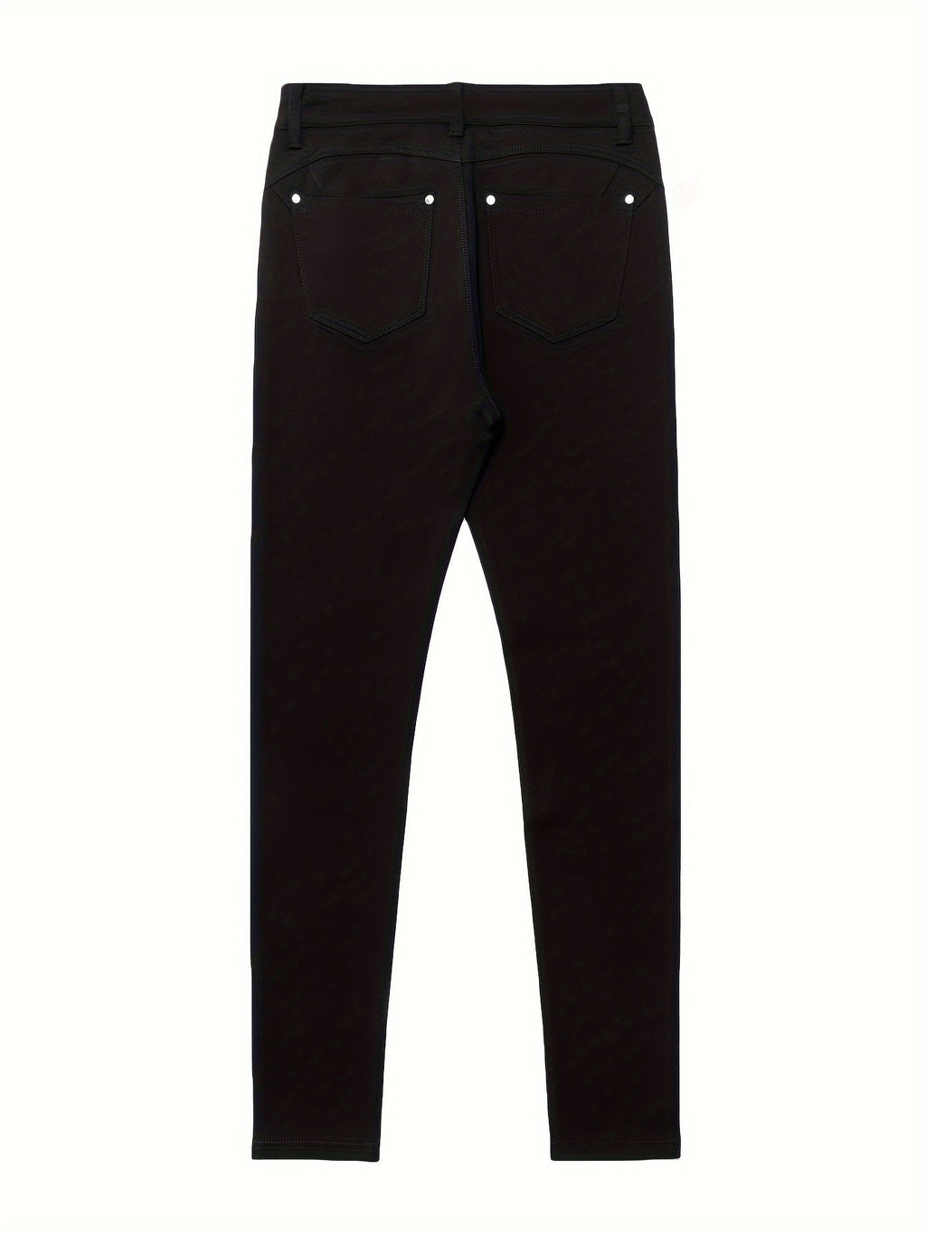 Women's High Waist Stretch Skinny Jeans Metal Button Street Style Slim Fit Denim Pants 10 Colors S-XXL Everyday Wear