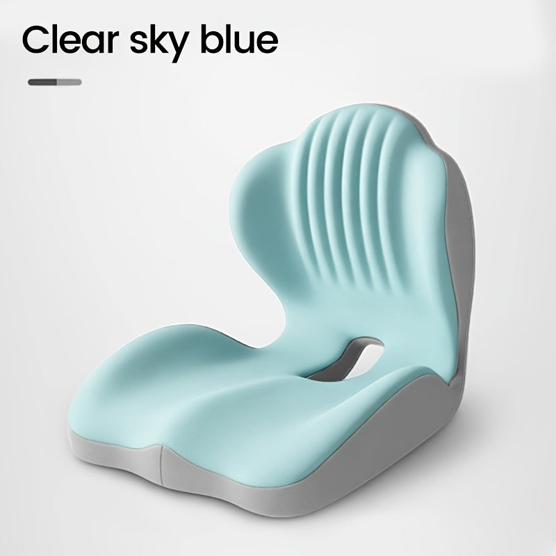 Ergonomic Memory Foam Seat Cushion with Back Support & Breathable Hollow Design – Comfortable Coccyx Cushion for Office Chair Car Seat Long Sitting Unisex