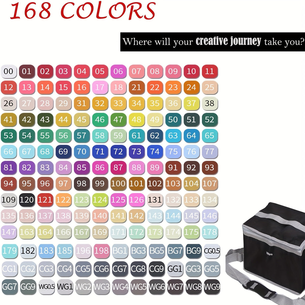 Dual Tip Art Markers Set 45 to 262 Colors with Stand Option – Artist Alcohol Markers for Adult Coloring Drawing Sketching Illustration Manga and Painting Supplies