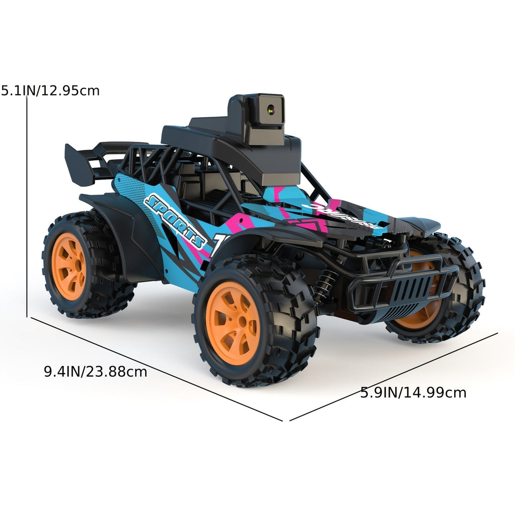 RC Car with FPV Camera LCD Screen Remote Control 60° Adjustable Camera Off-Road RC Truck 2 Speed Modes Rechargeable for Adults Beginners