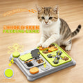 Cat Puzzle Slow Feeder Bowl – Interactive Brain Training Toy & Slow Feed Dish for Indoor Cats, Anti-Gulping IQ Enrichment Game, Dual-Purpose Entertainment & Feeding Accessory