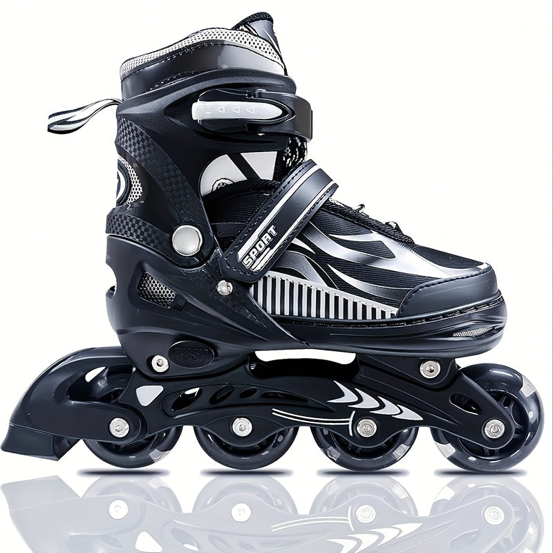 Kids Adjustable Roller Skates 3 Fit Levels Breathable Mesh Beginner Children Roller Skates 6 Colors Small Medium Large Little Kid Big Kid Youth Sizes Boys Girls Outdoor Indoor Skating