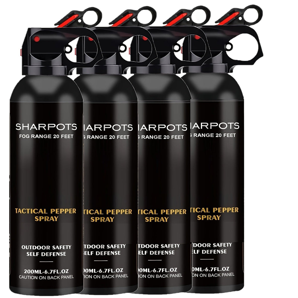 Maximum Strength Pepper Spray 6.7oz for Hiking & Outdoor Self Defense – Fast-Deploy OC Formula, Compact & Easy Access Personal Protection for Camping, Trails & Everyday Carry, 1, 2 or 4 Pack