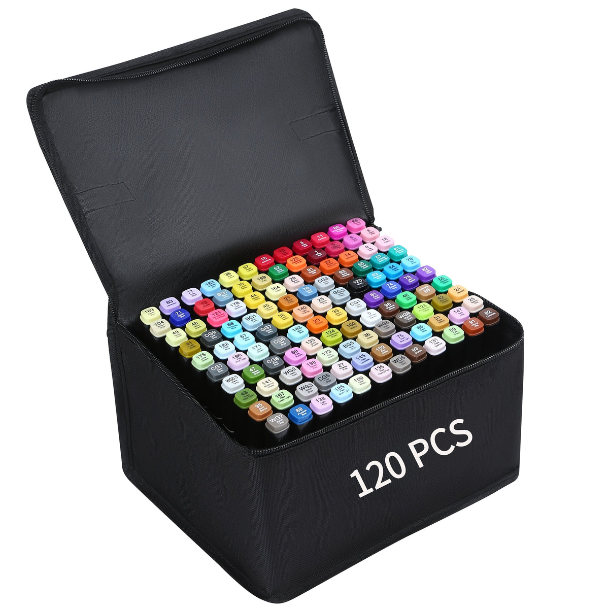 Dual Tip Art Markers Set 45 to 262 Colors with Stand Option – Artist Alcohol Markers for Adult Coloring Drawing Sketching Illustration Manga and Painting Supplies