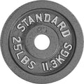 Cast Iron Weight Plates 2-Inch Olympic Solid Baked Enamel for Strength Training Powerlifting Bodybuilding Home Gym Barbell – 2.5 5 10 25 45 100LB CAPHAUS