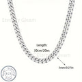 925 Sterling Silver Cuban Chain Necklace for Men – Bold Fashion Link Chain, 20-24 Inch, Gift Box Included, Perfect for Birthday, Valentine’s Day, Christmas & Holiday Gifts