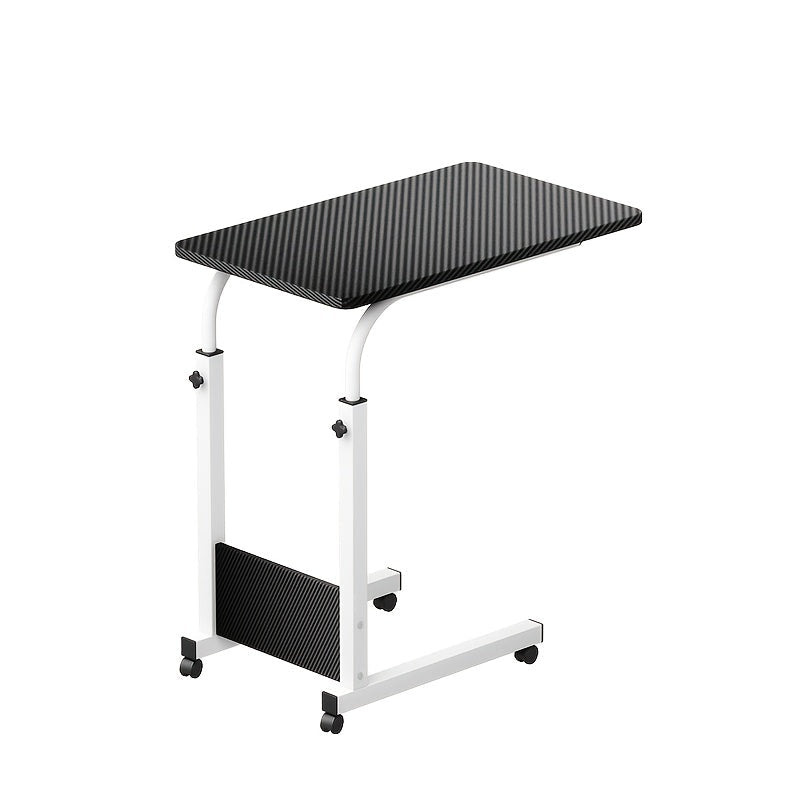Height Adjustable Rolling Laptop Desk with Wheels – Sit to Stand Mobile Overbed Table, 2-Tier Storage Computer Stand for Bed Couch Home Office Workstation, 6 Colors