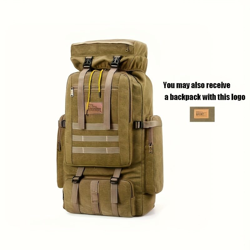 90L Hiking Backpack Large Capacity Camping Mountaineering Pack – Wear-Resistant Waterproof Multi-Day Trekking Rucksack for Men & Women, Outdoor Travel Bag, Green Khaki Black