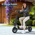 Electric Scooter with Seat for Adults 749W Off-Road 35 Miles – 48V 16.5Ah Battery, Removable Seat, 3-Speed Modes, Dual Disc Brakes, Multiple Shock Absorbers, Wide Deck Commuter E-Scooter Q5