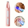 Quiet Pet Grooming Kit – Rechargeable Cordless Dog & Cat Hair Clippers, Low-Noise Paw Trimmer & Nail Polisher, USB Powered, Professional At-Home Pet Grooming Tool Set