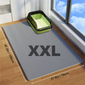 Extra Large Double-Layer Cat Litter Mat – Splash-Proof Leak-Proof EVA Non-Slip Washable Odor-Proof Scatter Control Litter Trapping Mat for Cat Litter Box, Easy to Clean Floor Protector for Cats