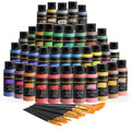 Acrylic Paint Set 36 Colors 2oz Each with 12 Art Brushes – Rich Pigment Painting Supplies for Canvas, Ceramic & Fabric, Beginner & Professional Artists, Back to School & Holiday Gift