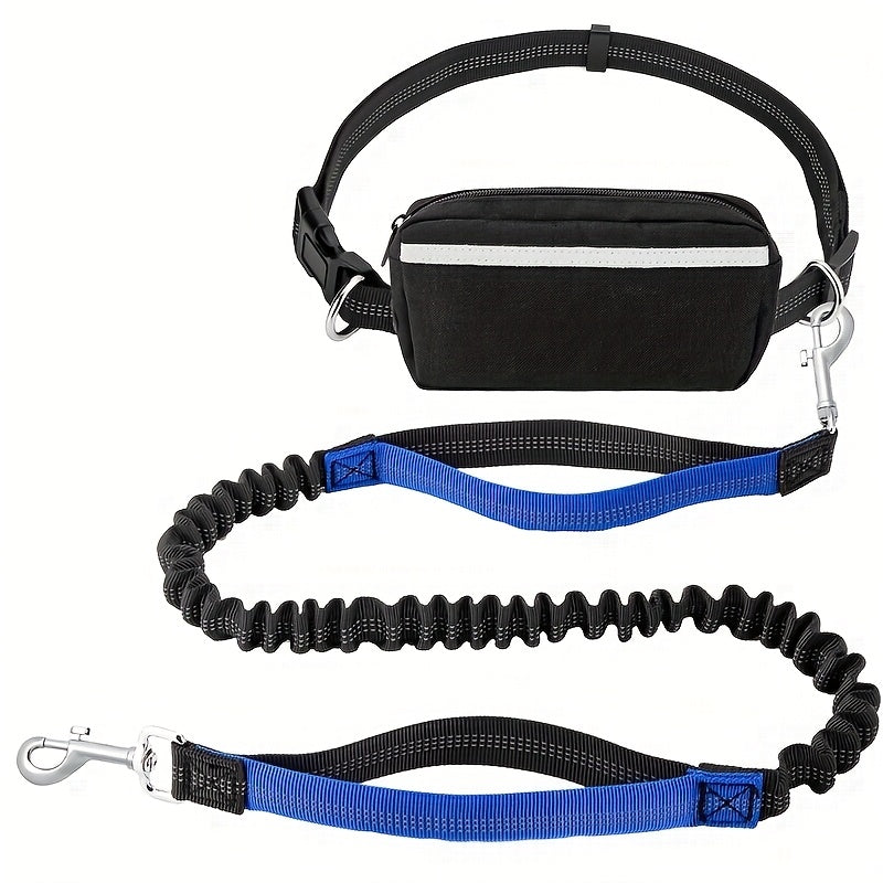 2-in-1 Dog Walking Waist Bag with Built-In Leash Holder – Multifunctional Adjustable Hands-Free Dog Walk Fanny Pack for Treats, Phone & Essentials, One Size, 9 Colors