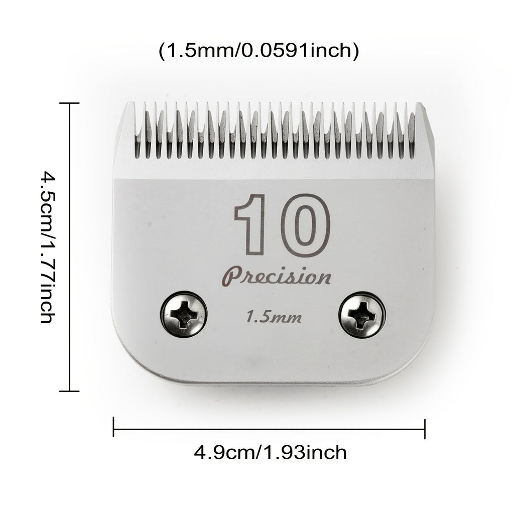 4-Pack A5 Dog Grooming Clipper Blades Set - Detachable Stainless Steel Blades #10 #7F #5F #4F Compatible with Andis Oster Heiniger & All A5 Series Clippers, Professional Pet Grooming Replacement Blades