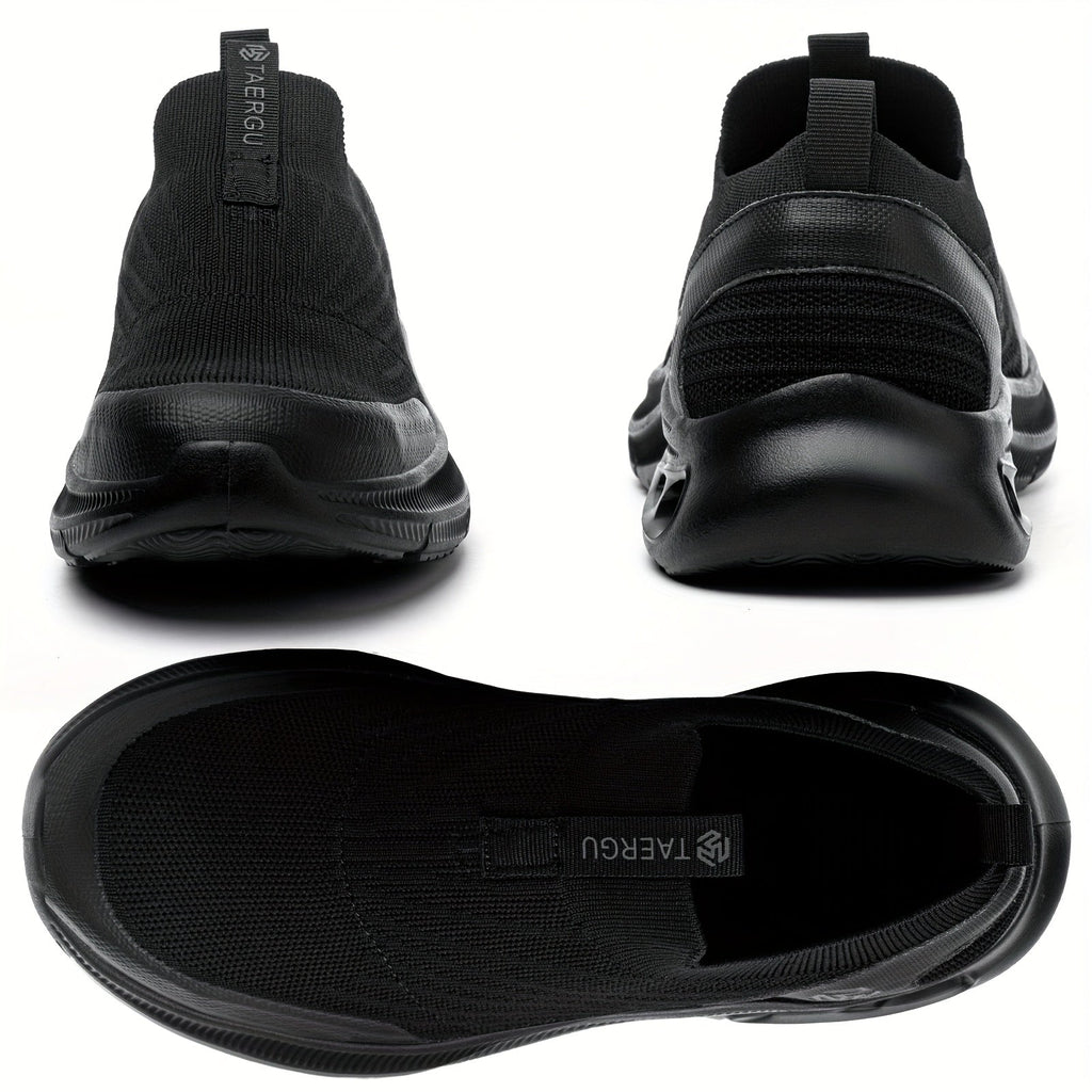Steel Toe Work Shoes for Men Slip-On Lightweight Safety Sneakers Puncture-Resistant Non-Slip for Construction Warehouse Restaurant Black Grey Blue US 5.5-14