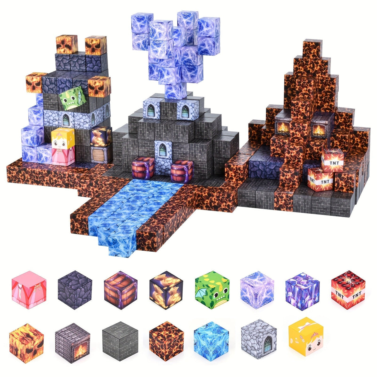 100pcs Magnetic Building Blocks Mechanical Guard STEM Construction Toy Set for Kids Creative Magnet Building Kit Birthday Christmas Easter Gift for Boys Girls Ages 6+
