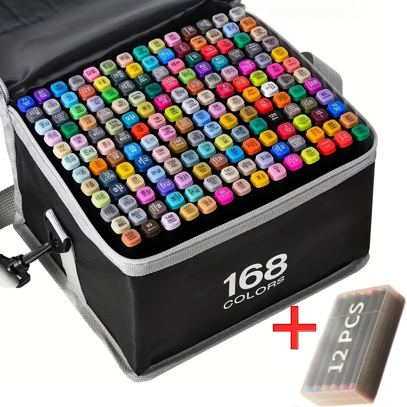 Dual Tip Art Markers Set 45 to 262 Colors with Stand Option – Artist Alcohol Markers for Adult Coloring Drawing Sketching Illustration Manga and Painting Supplies