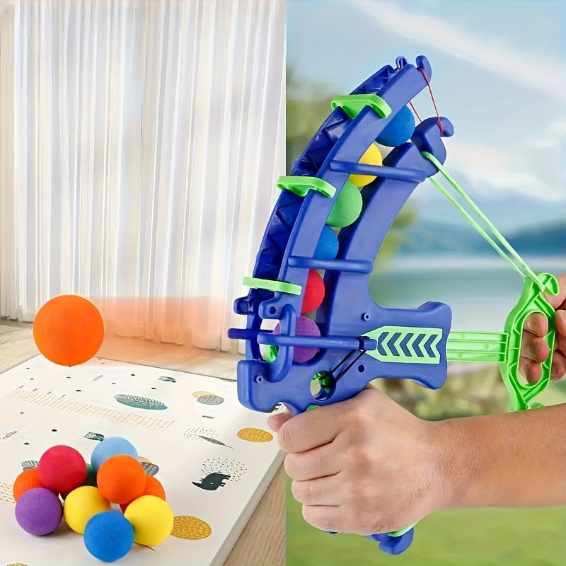 Kids Soft Foam Ball Bow Launcher Toy Set with 5 10 15 or 20 EVA Balls Safe Outdoor Indoor Active Play Competitive Shooting Game for Boys Girls Ages 3 and Up Birthday Gift Random Ball Colors