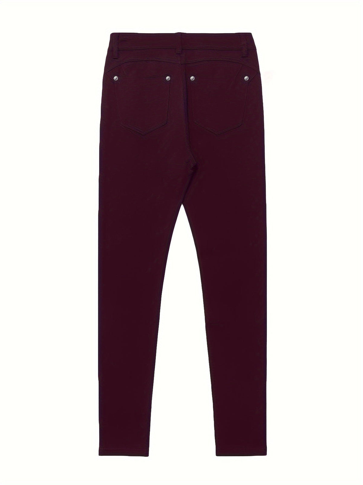 Women's High Waist Stretch Skinny Jeans Metal Button Street Style Slim Fit Denim Pants 10 Colors S-XXL Everyday Wear