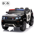 12V Kids Ride On Police Car - Electric SUV with Parent Remote Control, Megaphone, Flashing Lights & Siren, MP3 Player, Spring Suspension - 1-2 Hour Battery - Up to 3.1 MPH - 66 lbs Capacity - Gift for Boys & Girls