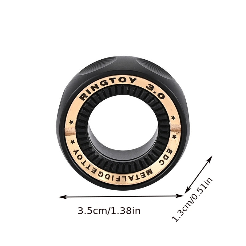 EDC Decompression Finger Spinner with Adjustable Slider Snap Coin Adult Stress Relief Focus Relaxation Toy Perfect Gift for Men Office Desk Fidget
