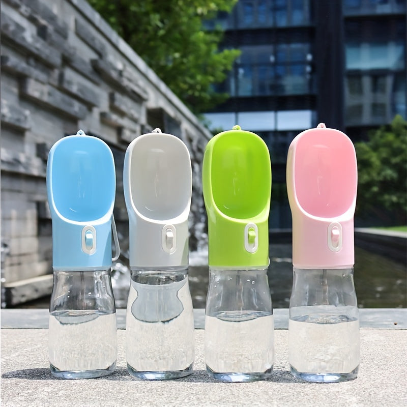 Portable Dog Water Bottle with Bowl - Leakproof Travel Pet Drinking Bottle for Dogs, One-Hand Operation Outdoor Hydration Dispenser for Walking Hiking Camping, Dog Travel Accessory Gift