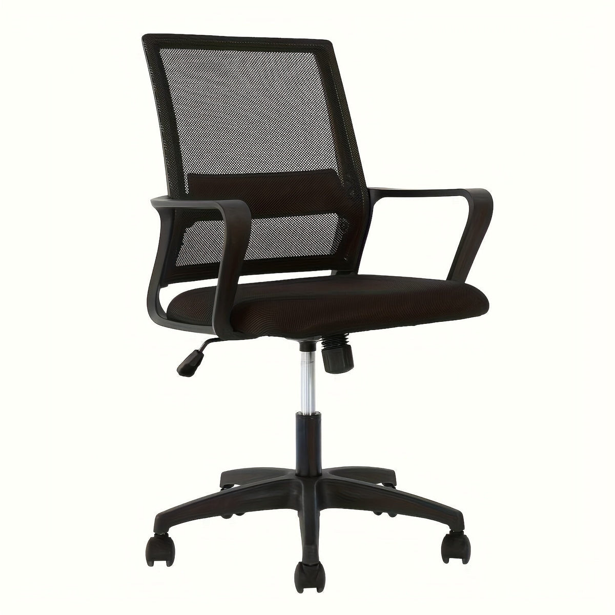 Mid-Back Mesh Ergonomic Office Chair 360° Swivel 5-Wheel Base Lumbar Support Computer Desk Chair for Home Office - 250 LBS Capacity in Black Grey Blue White Pink