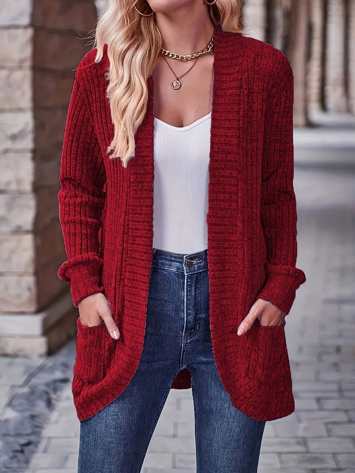 Women's Loose Casual Long Sleeve Blouse Solid Color Pocket Thread Splicing Relaxed Fit Top 10 Colors S-XXL Everyday Wear